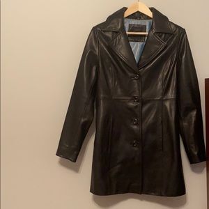 Black leather jacket